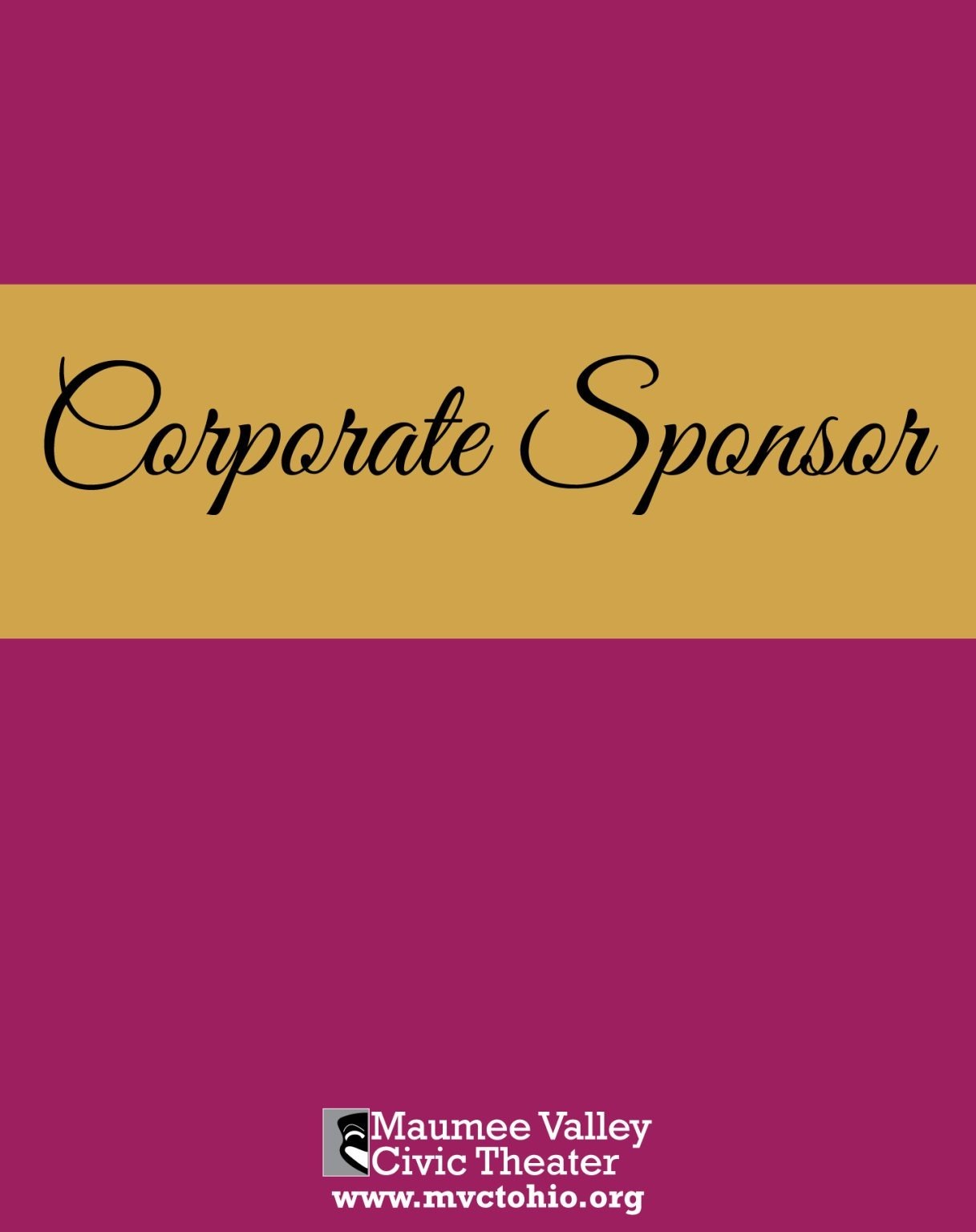 Corporate Sponsorship Maumee Valley Civic Theater